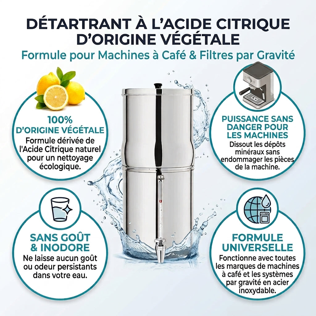 Détartrant à l'acide citrique d'origine végétale — bénéfices
