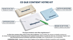 Kit de manutenção Weeplow — Panos e escova